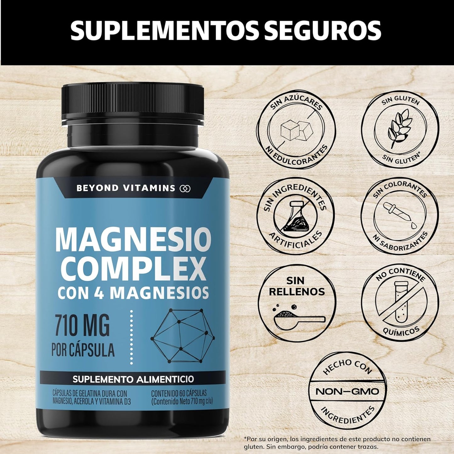 Magnesio complex con 4 magnesios - 60 cápsulas